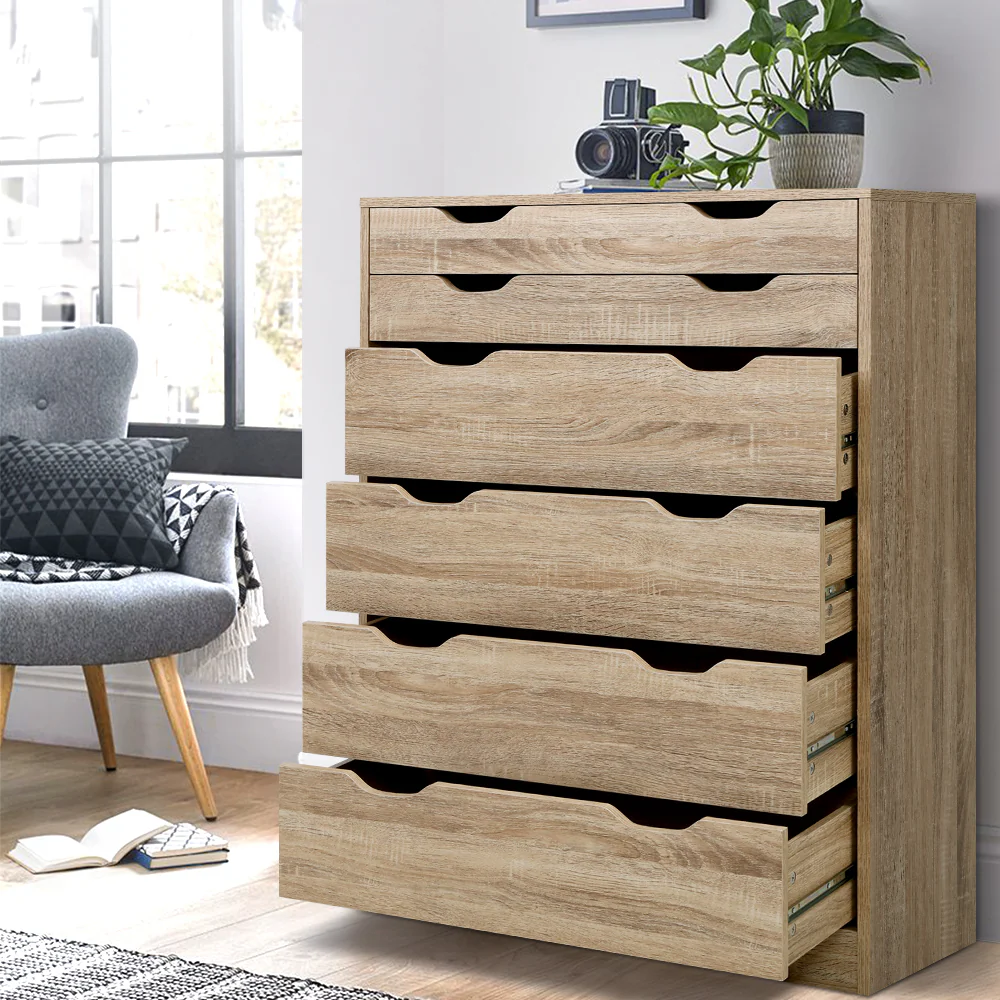 Artiss 6 Chest of Drawers - MYLA Oak - Image 3