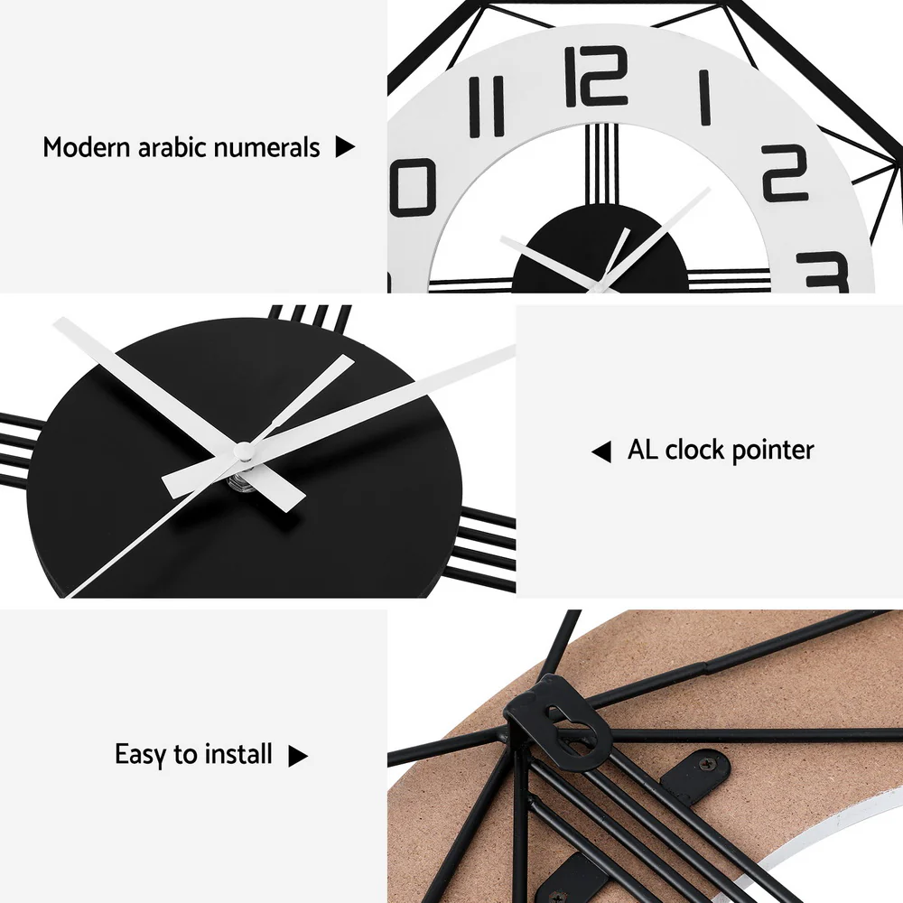 Artiss 60CM Wall Clock Octagon - Image 7