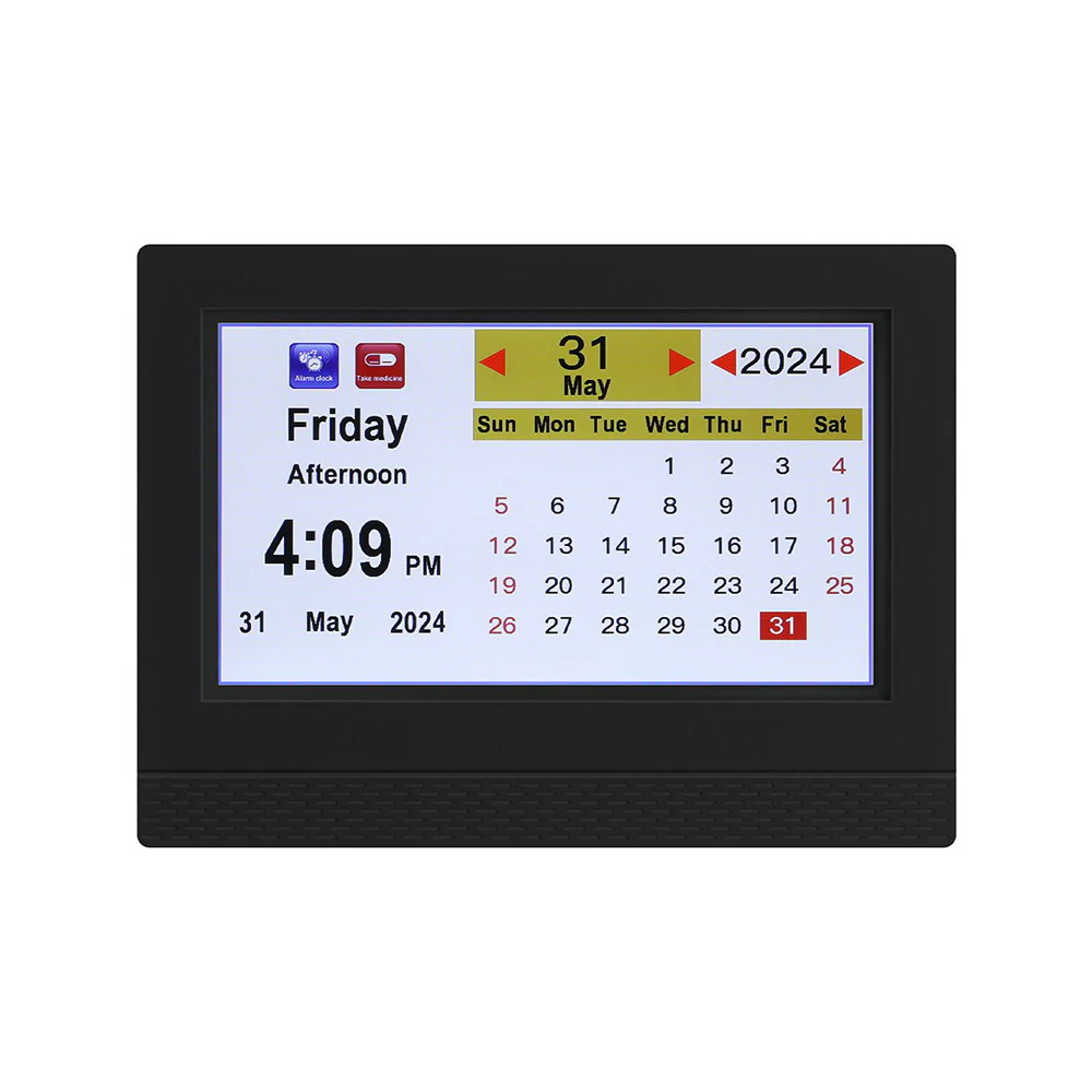 Artiss 7 Digital Day Clock Calendar Alarm Black - Image 4