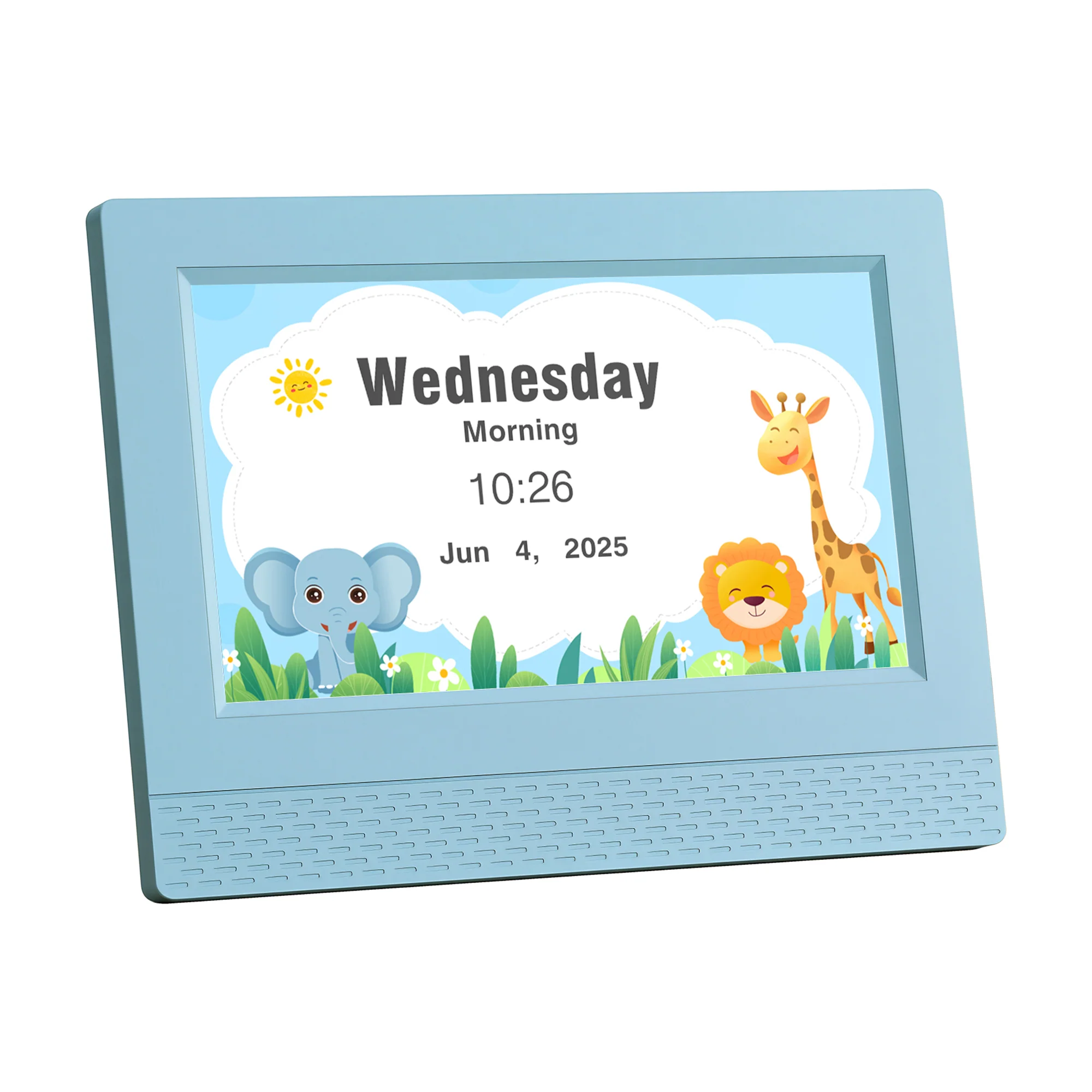 Artiss 7 Digital Day Clock Calendar Alarm LCD Children Sleep Trainer Clocks Blue