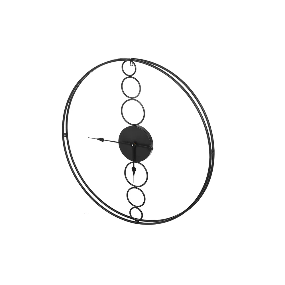 Artiss 75cm Wall Clock Large No Numeral Round Black - Image 3