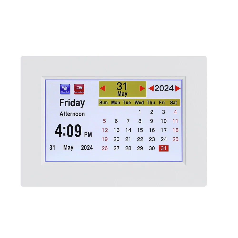 Artiss 8 Digital Day Clock Calendar Alarm White - Image 4