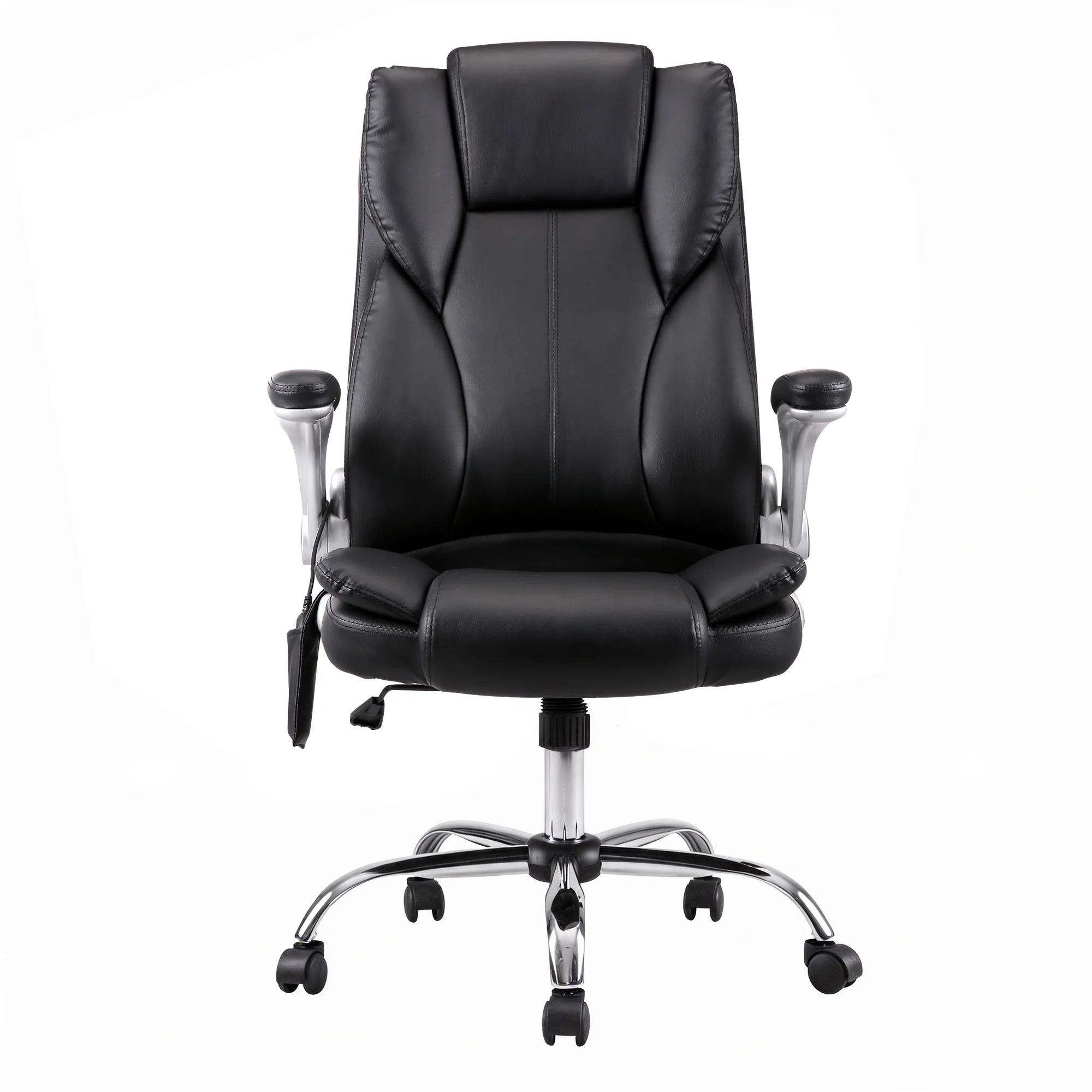 Artiss 8 Point Massage Office Chair PU Leather Black - Image 4