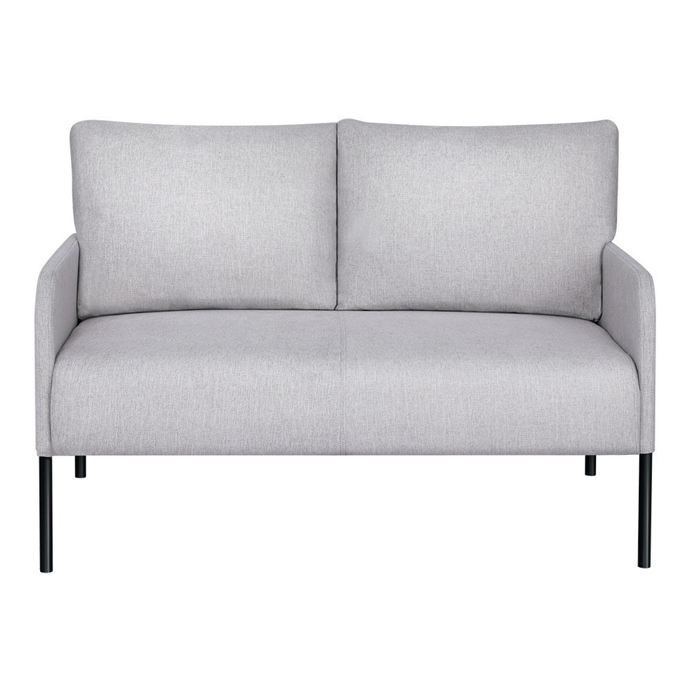 Artiss Armchair 2-Seater Sofa Pillow Linen Grey - Image 3