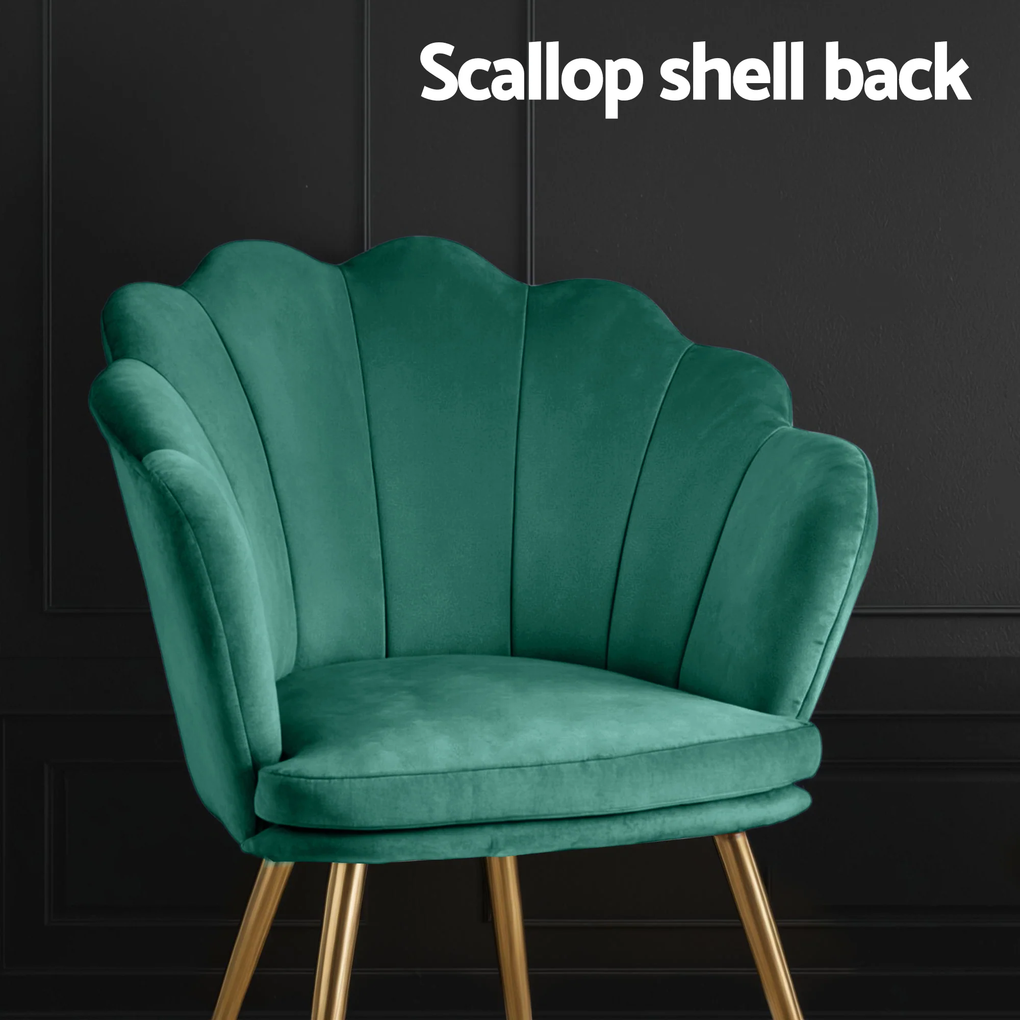 Artiss Armchair Velvet Green Callista - Image 7