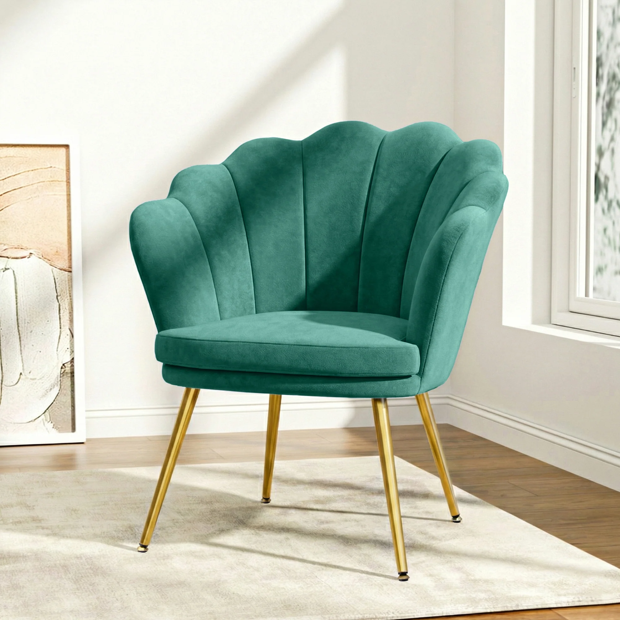 Artiss Armchair Velvet Green Callista - Image 9