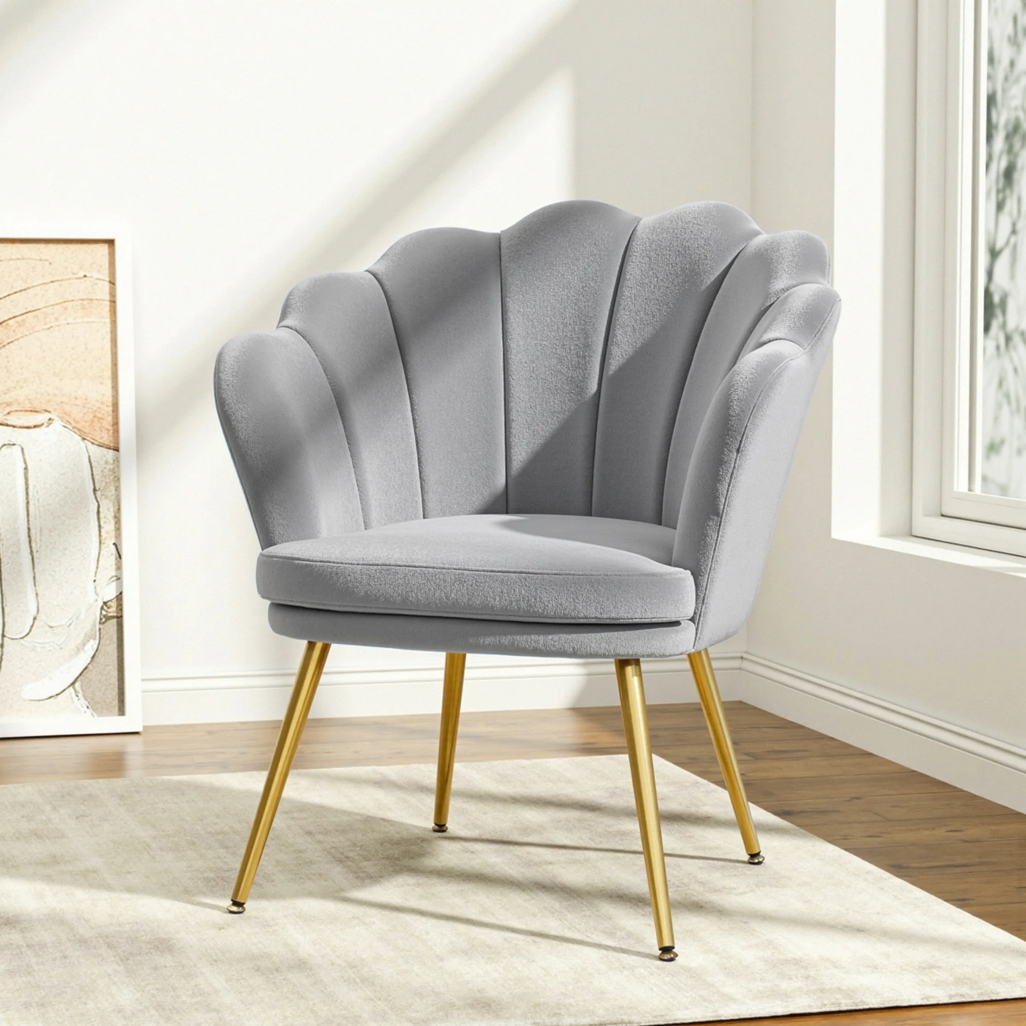 Artiss Armchair Velvet Grey Callista - Image 9