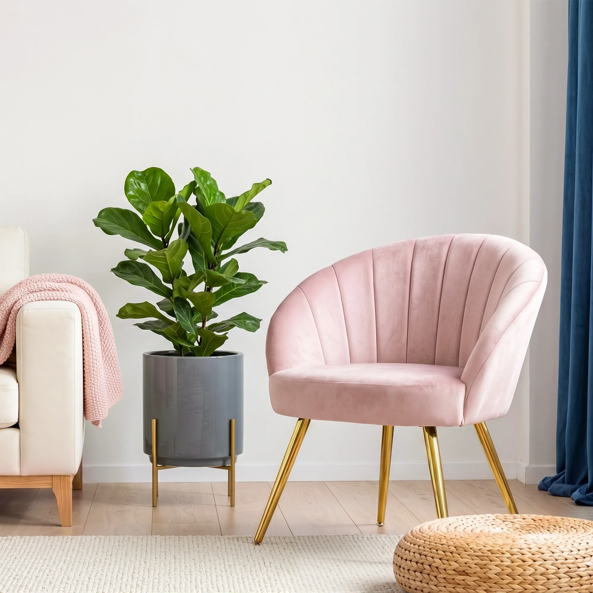 Artiss Armchair Velvet Pink Eloise - Image 10