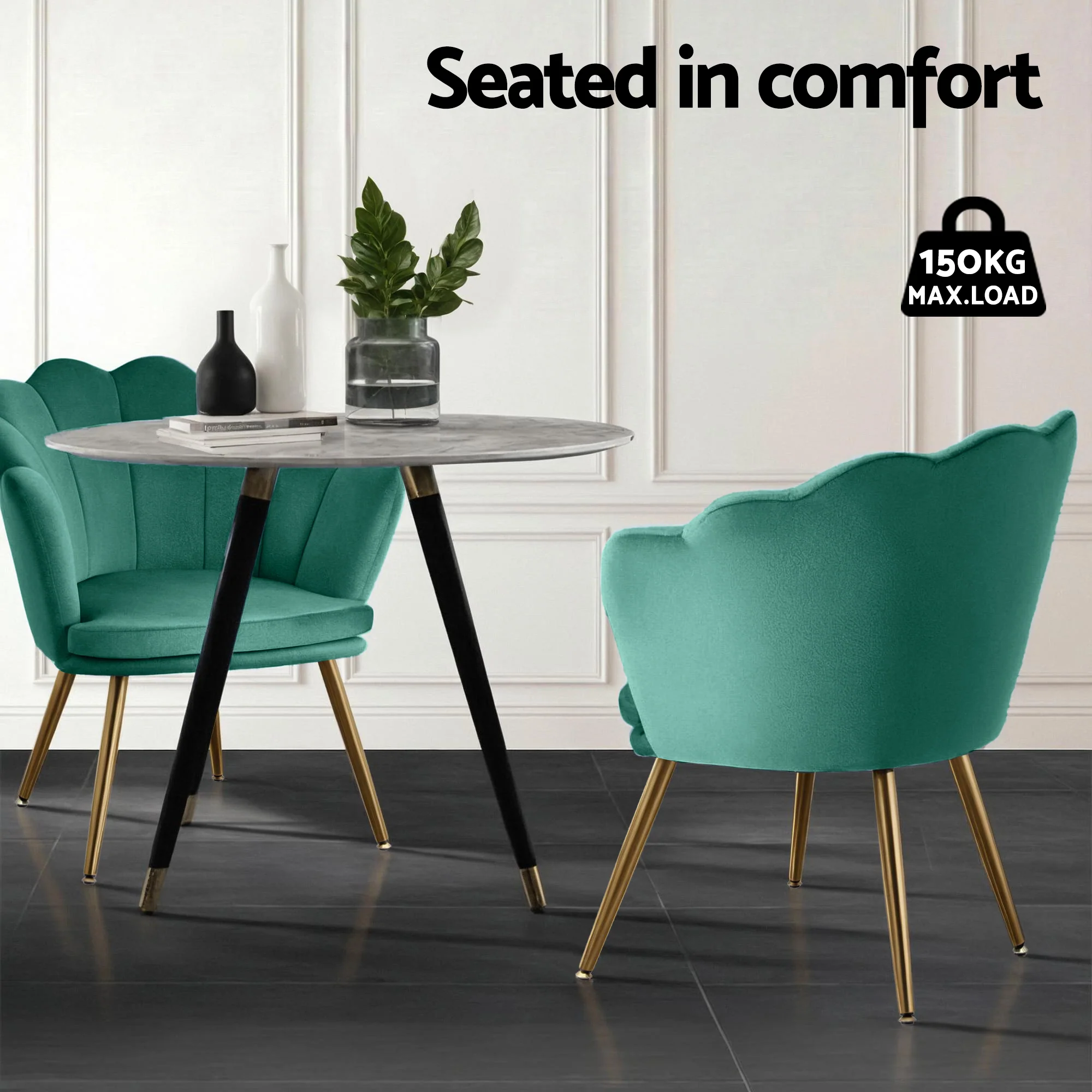 Artiss Armchair Velvet  Green Callista - Image 7