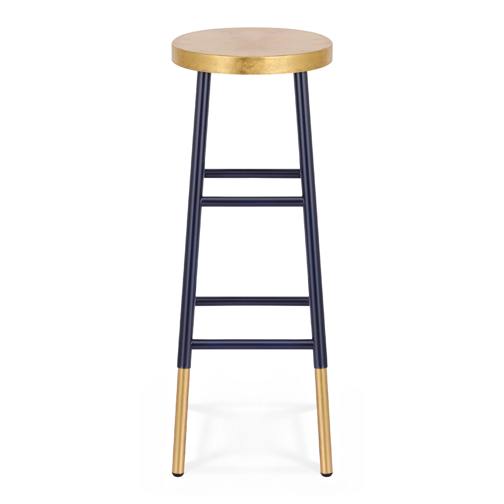 Artiss Bar Stools Metal Gold Navy - Image 3
