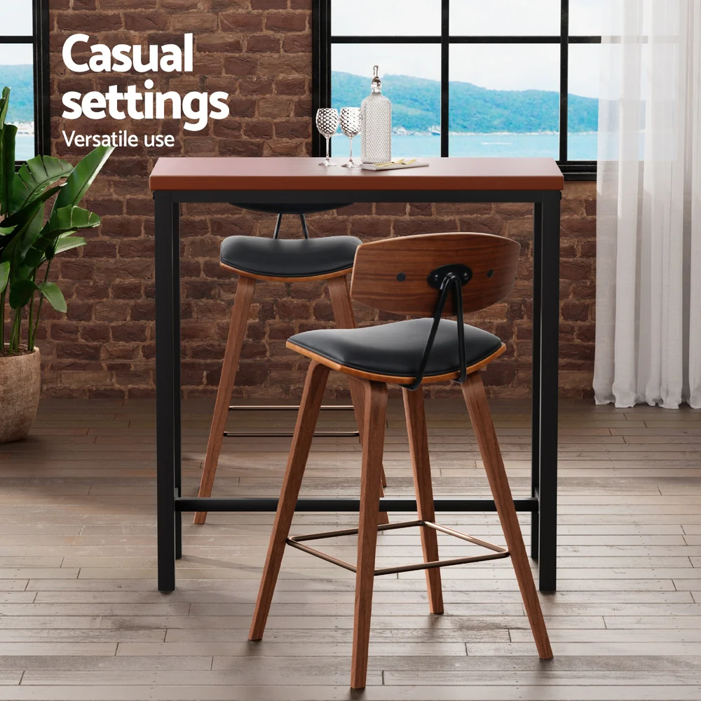 Artiss Bar Table and Stools Set Dining Desk Home Kitchen Wooden - Image 4