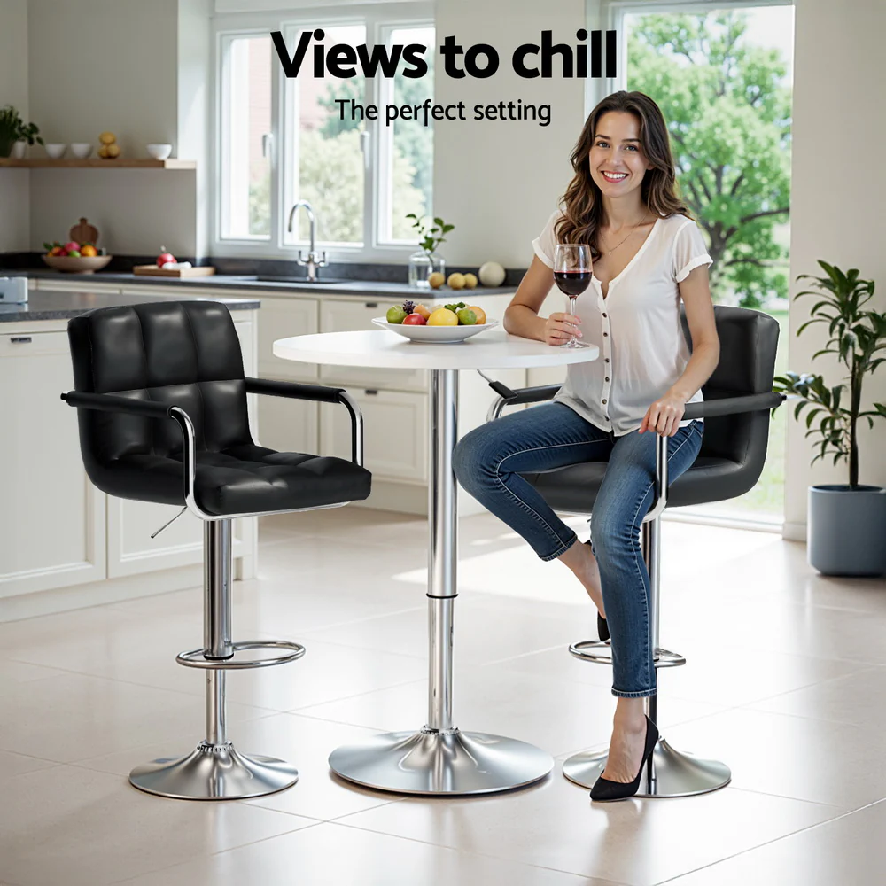 Artiss Bar Table and Stools Set Dining Desk Kitchen Chairs Cafe Pub - Image 18