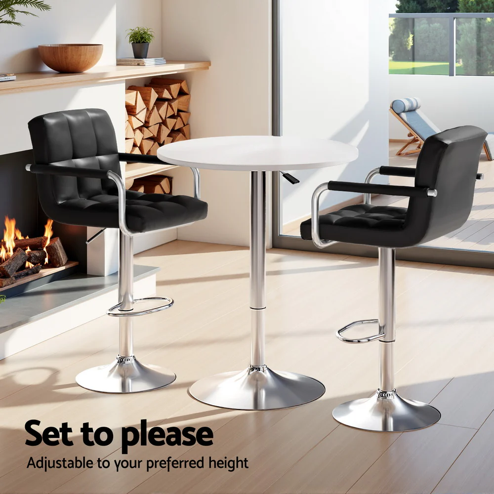 Artiss Bar Table and Stools Set Dining Desk Kitchen Chairs Cafe Pub - Image 19