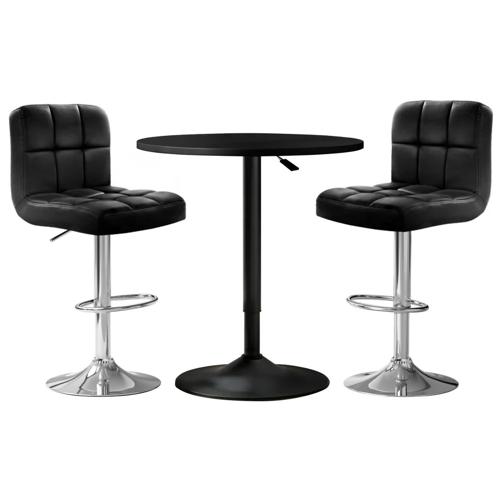 Artiss Bar Table and Stools Set Dining Desk Kitchen Chairs Cafe Pub - Image 22