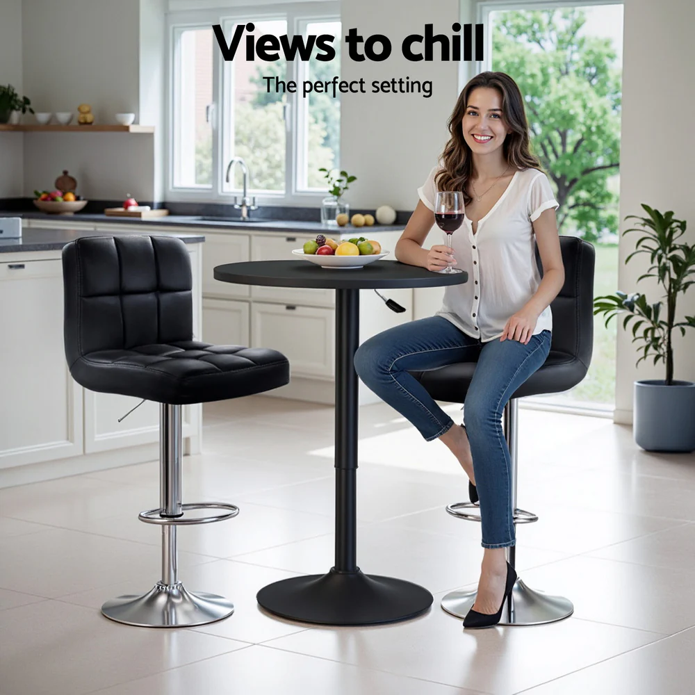 Artiss Bar Table and Stools Set Dining Desk Kitchen Chairs Cafe Pub - Image 25