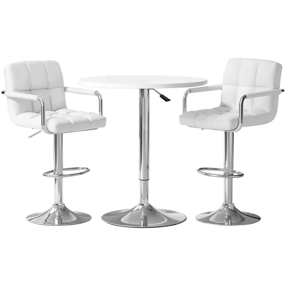 Artiss Bar Table and Stools Set Dining Desk Kitchen Chairs Cafe Pub - Image 29