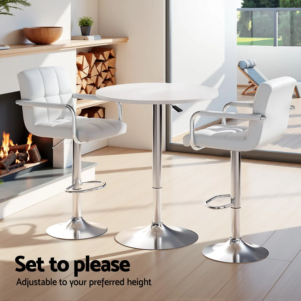 Artiss Bar Table and Stools Set Dining Desk Kitchen Chairs Cafe Pub - Image 33