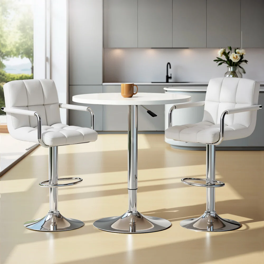 Artiss Bar Table and Stools Set Dining Desk Kitchen Chairs Cafe Pub - Image 35