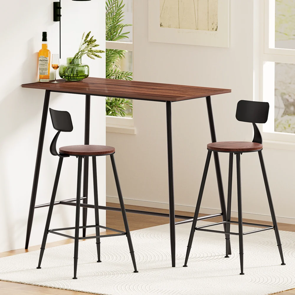 Artiss Bar Table and Stools Set Dining Desk Kitchen Chairs Cafe Pub - Image 56