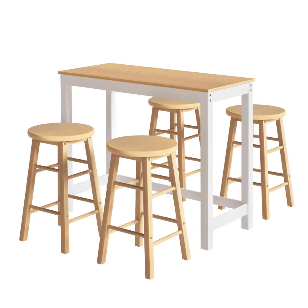 Artiss Bar Table and Stools Set Dining Desk Kitchen Chairs Cafe Pub - Image 57