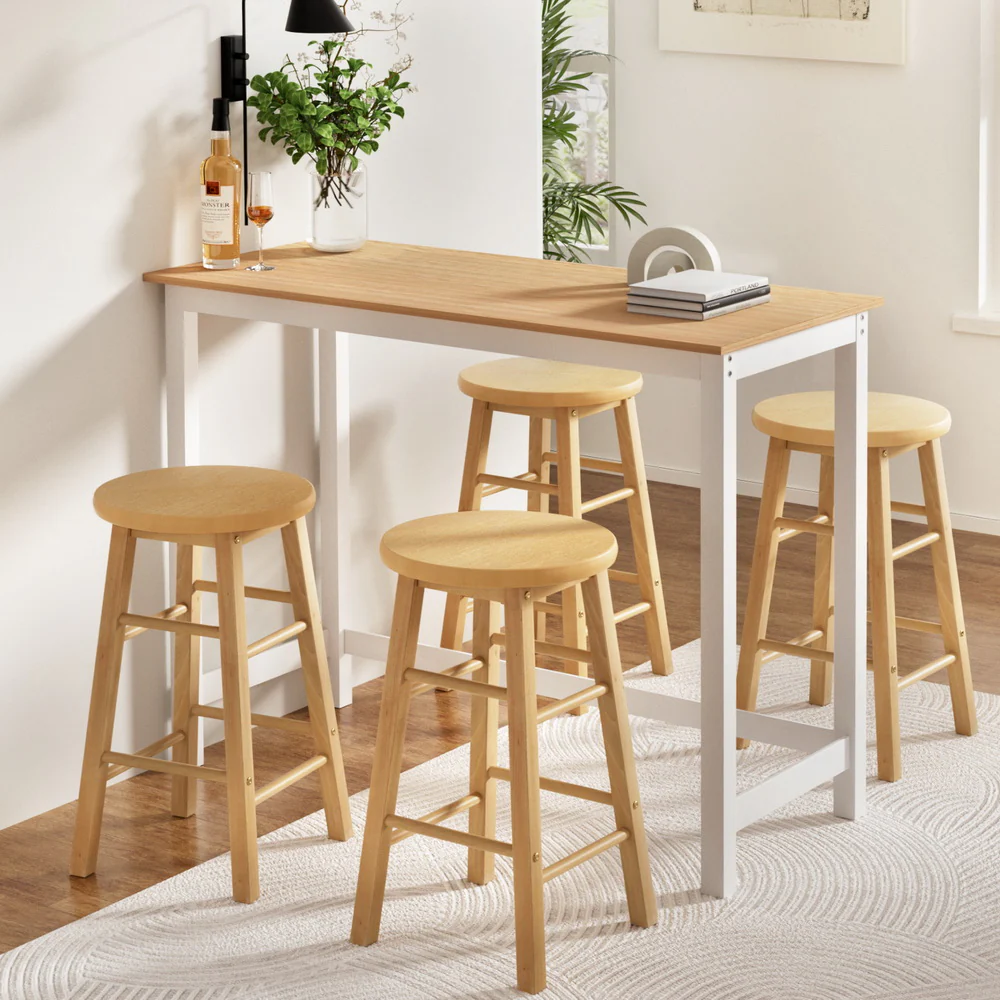 Artiss Bar Table and Stools Set Dining Desk Kitchen Chairs Cafe Pub - Image 63