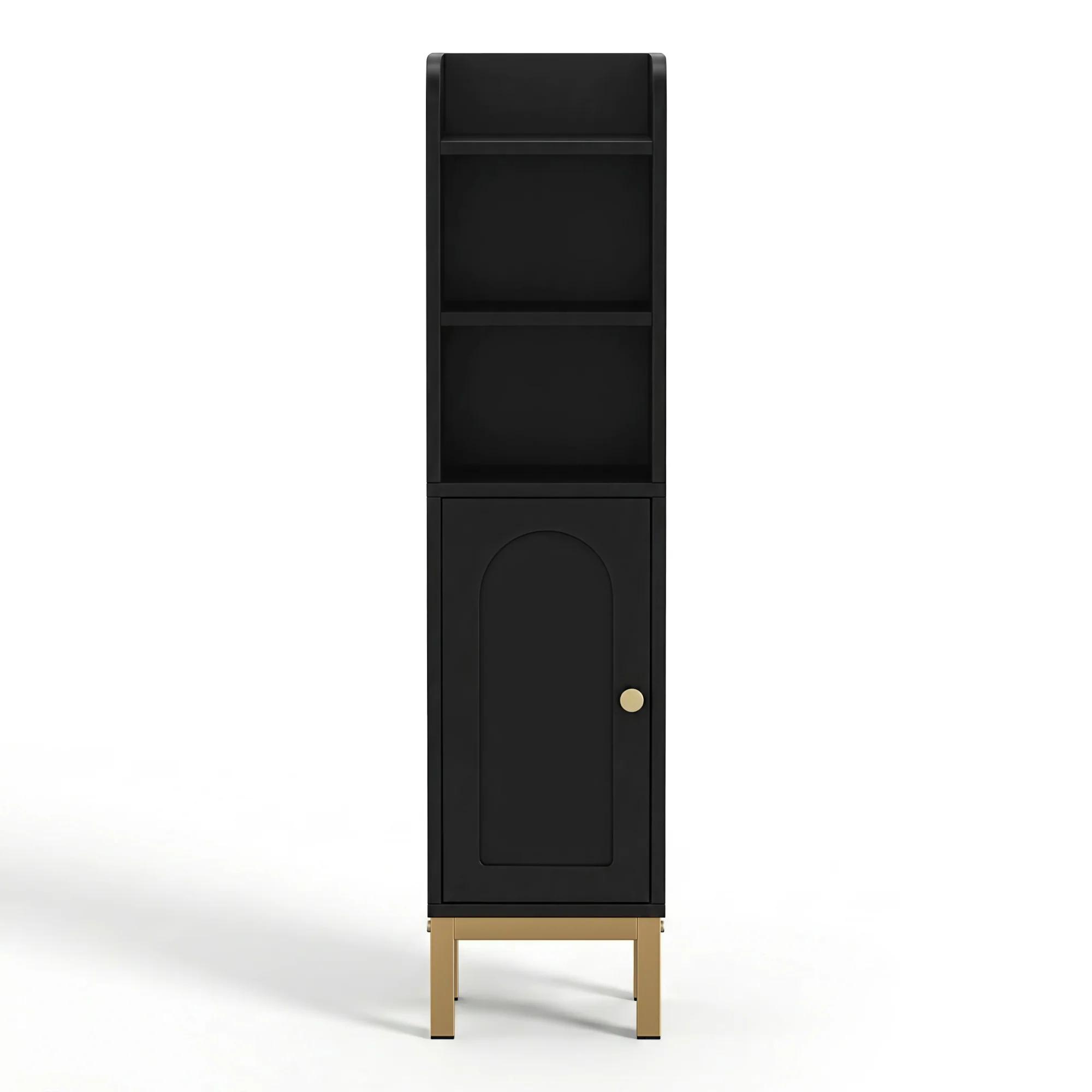 Artiss Bathroom Storage Cabinet Floor Organizer Toilet Corner Adjustable Black - Image 3