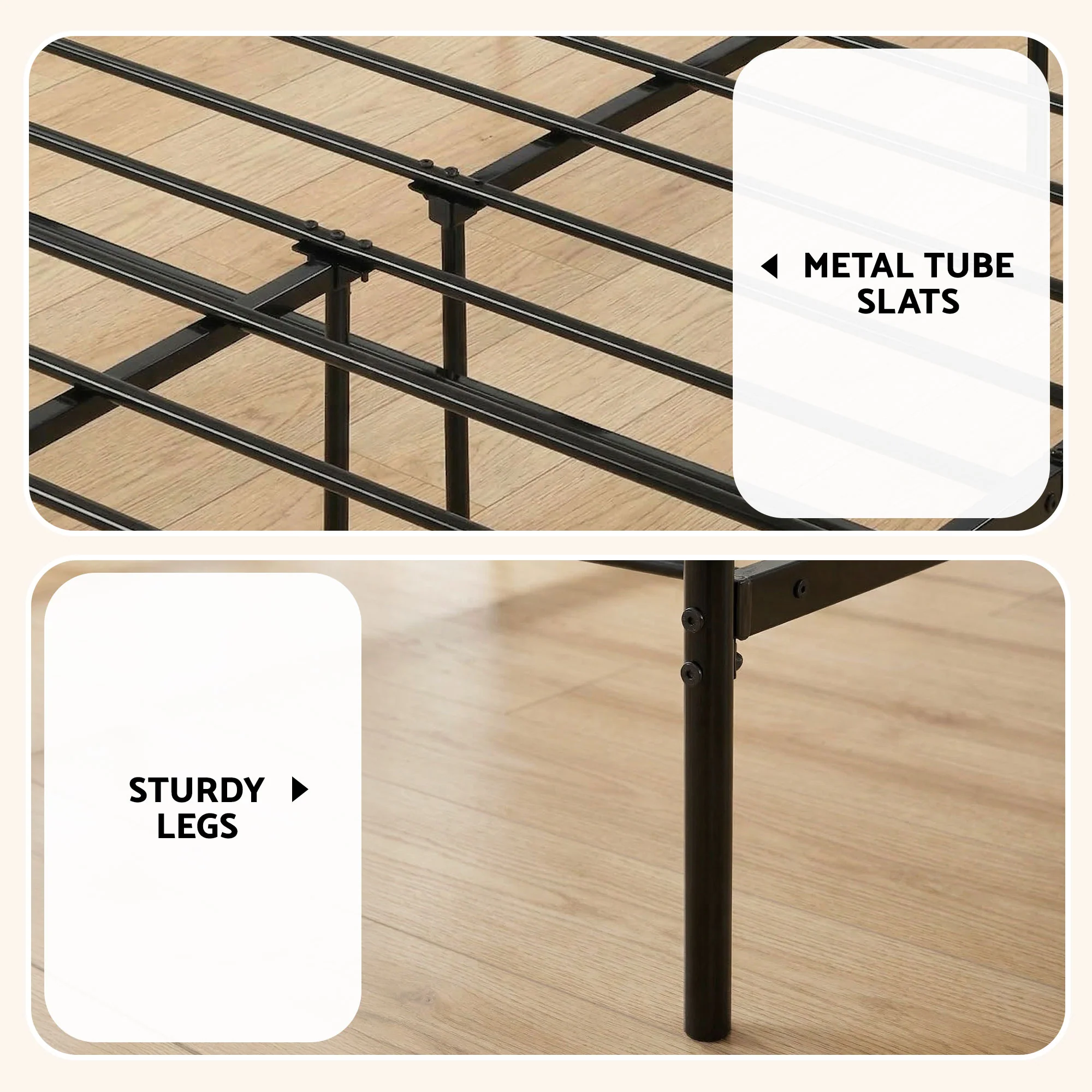 Artiss Bed Frame Double Metal Bed Frames SOL with Mattress - Image 6