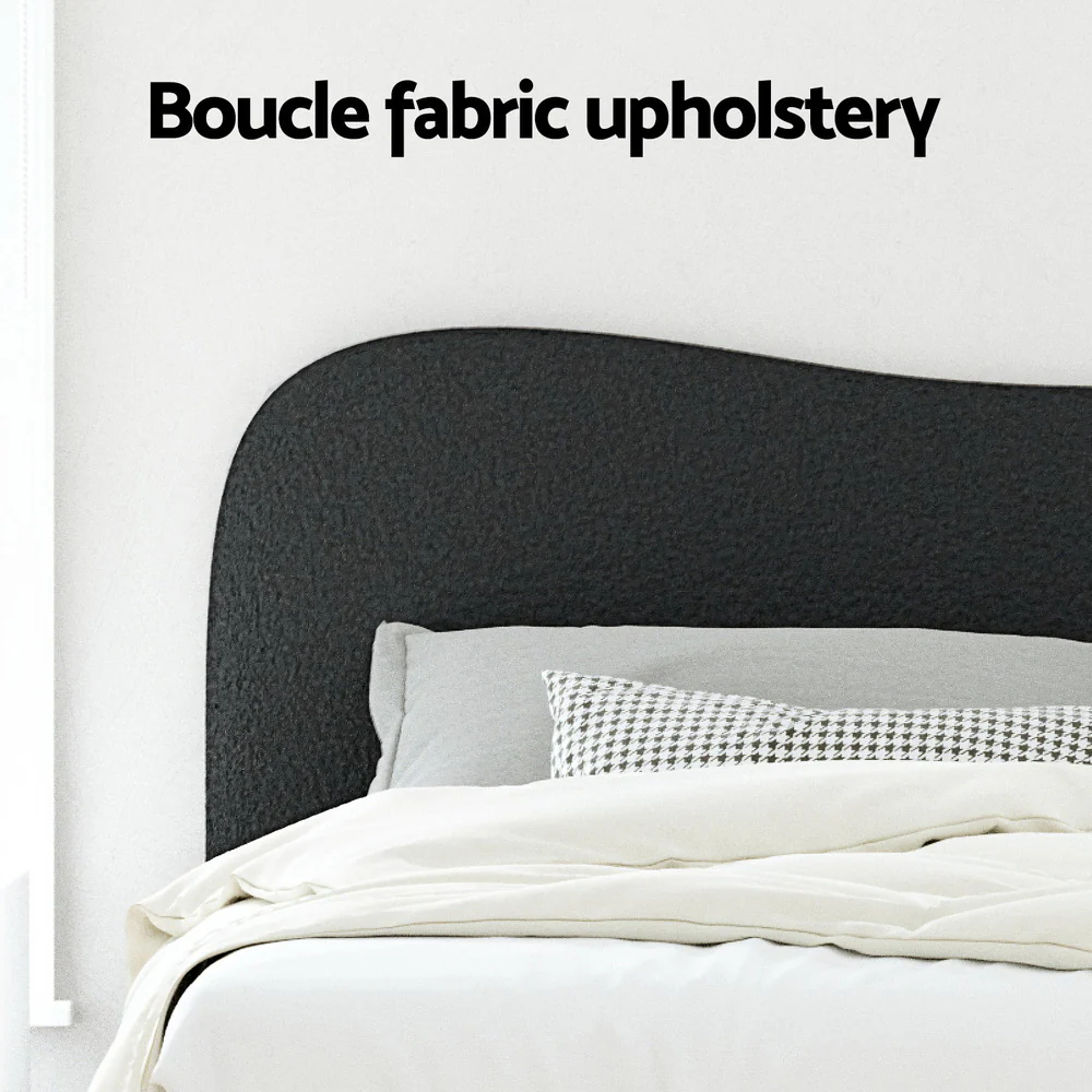 Artiss Bed Frame Double Size Boucle DARA - Image 4