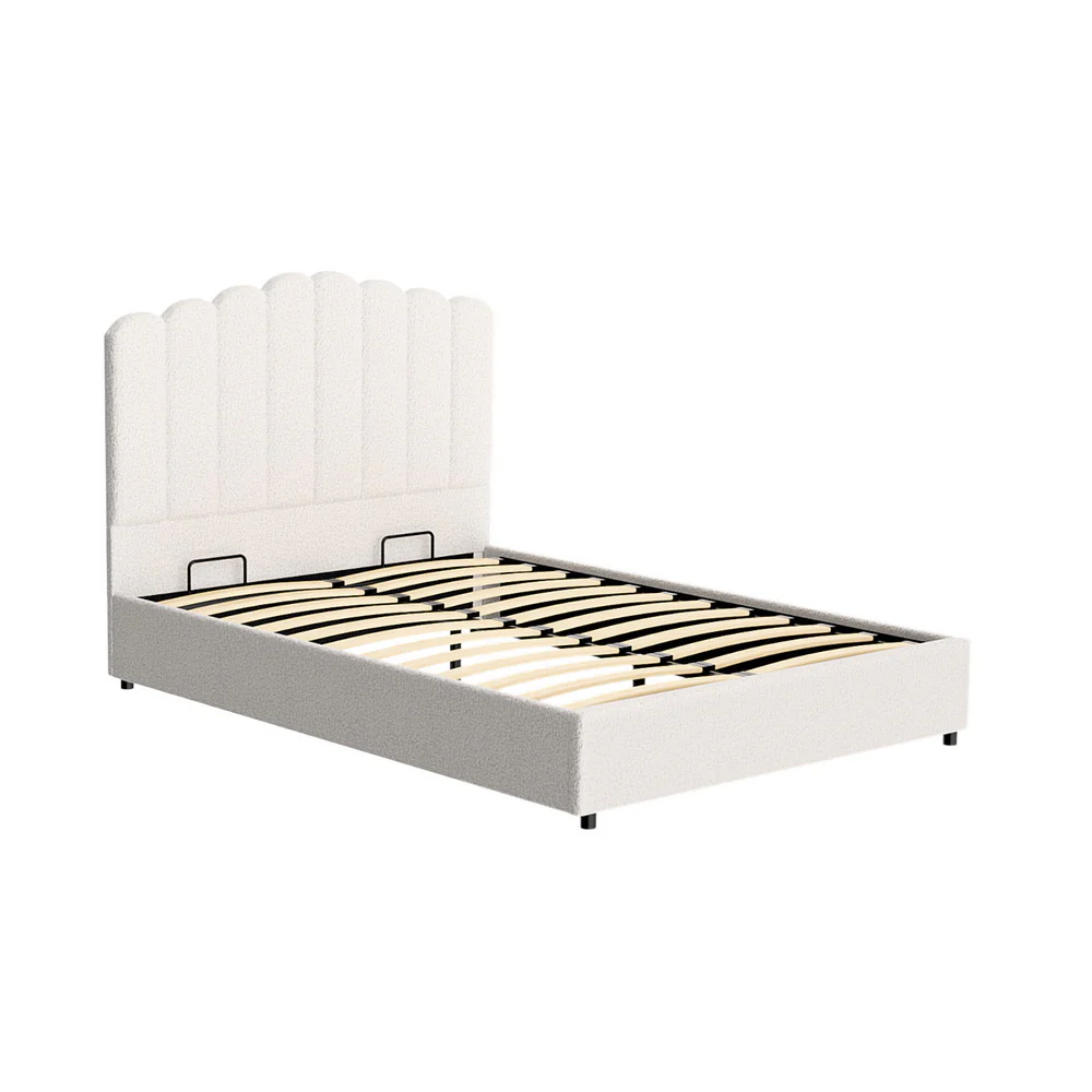 Artiss Bed Frame Double Size Boucle FION - Image 2