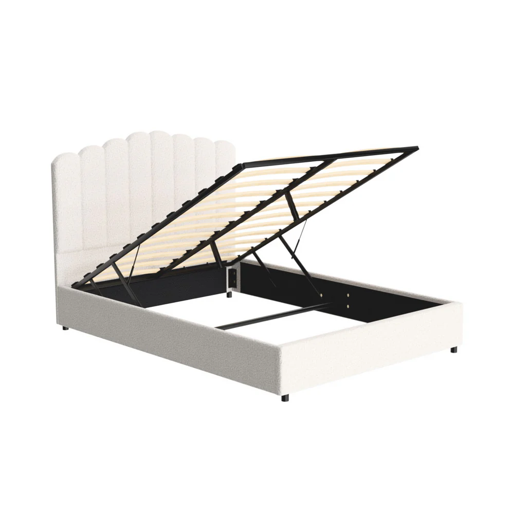 Artiss Bed Frame Double Size Boucle FION - Image 4