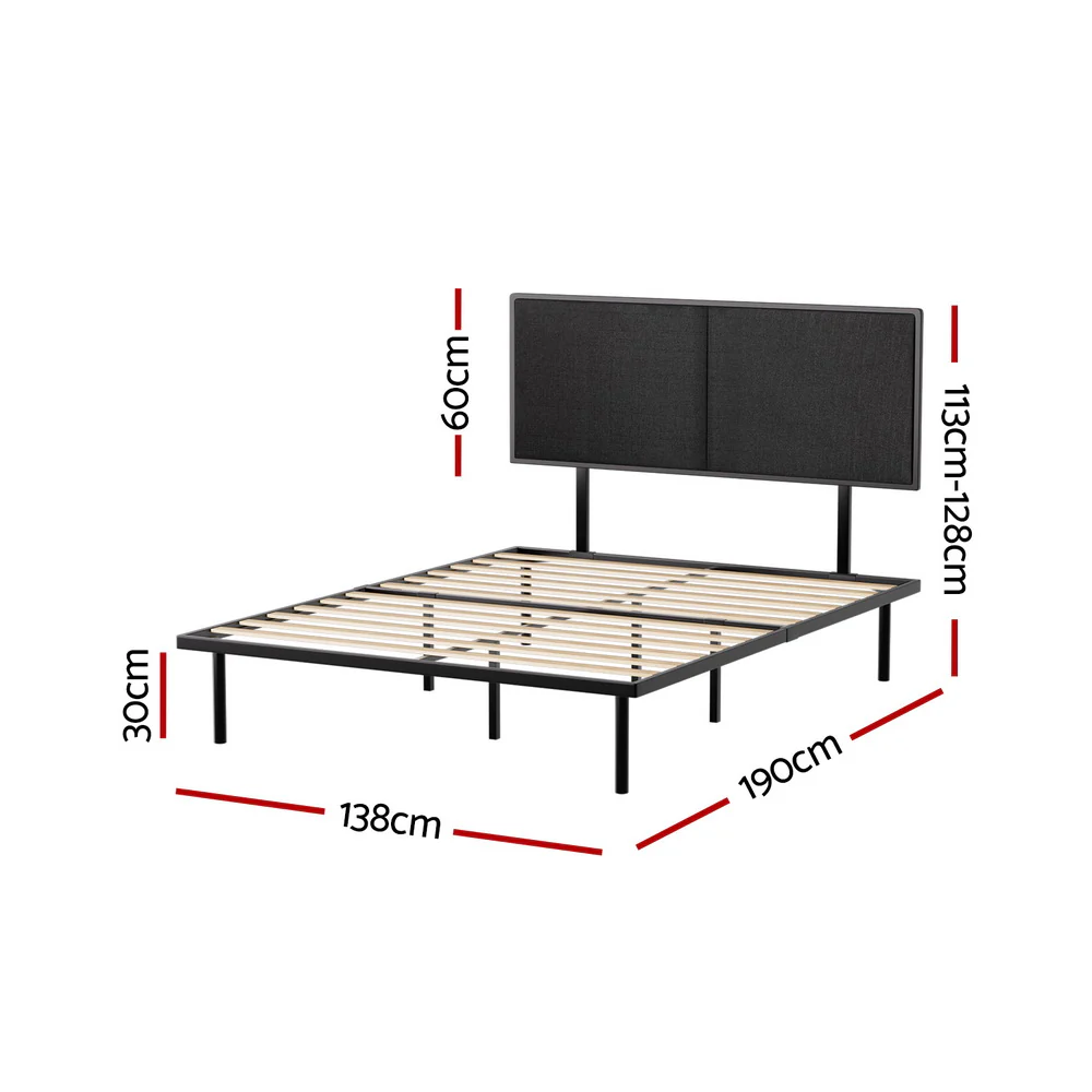 Artiss Bed Frame Double Size Metal Frame NOE - Image 3