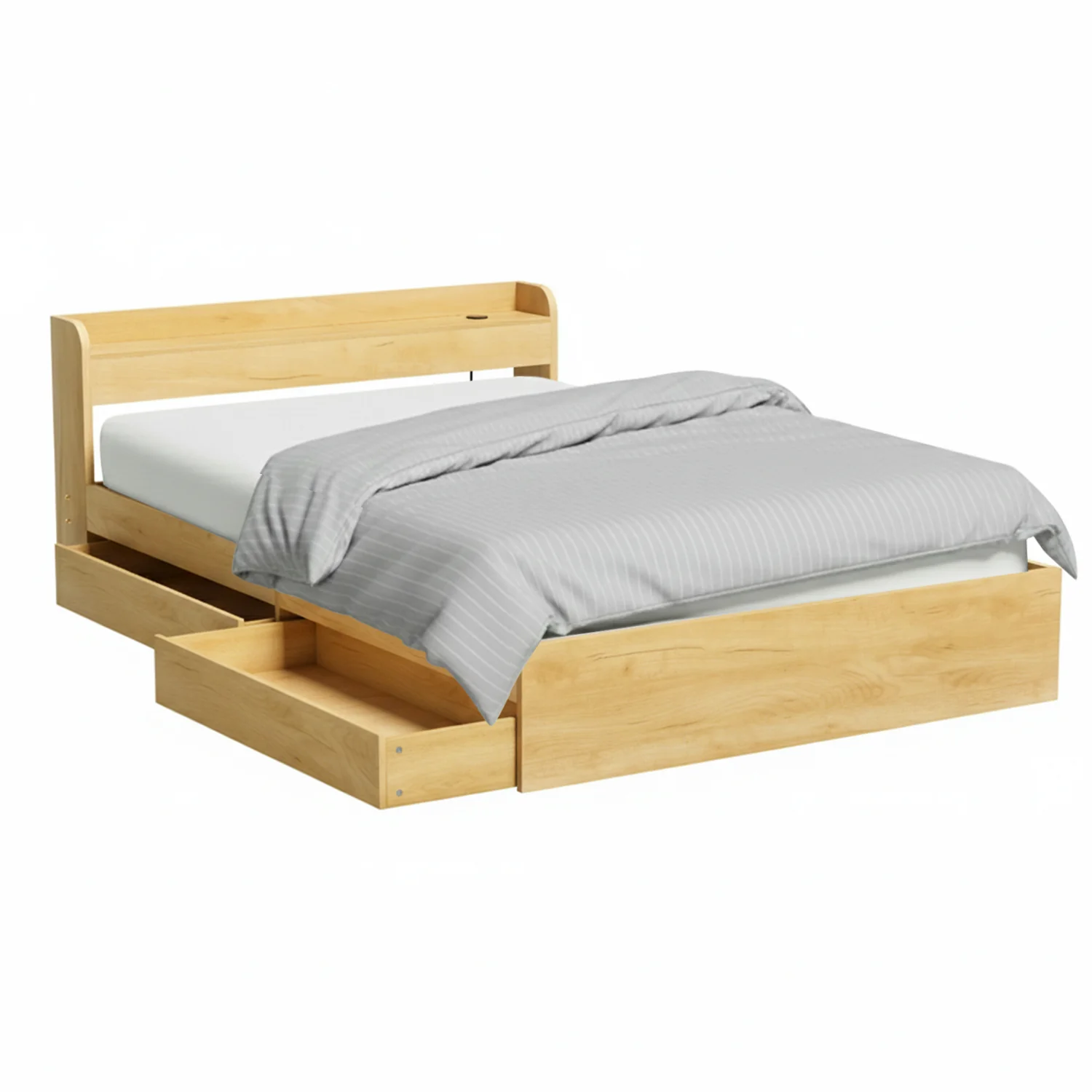 Artiss Bed Frame Double Size with Charging Ports and 2 Drawers AURA - Image 4