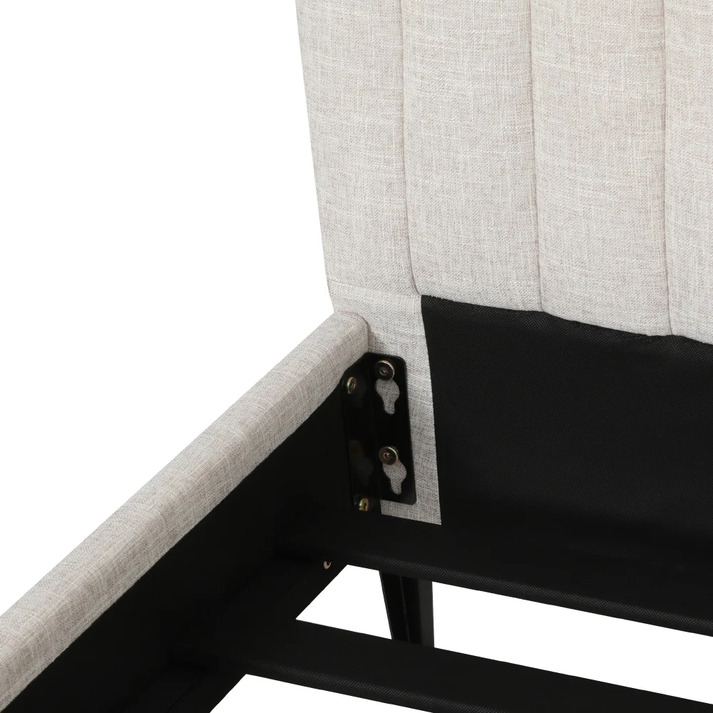 Artiss Bed Frame King Size Beige AMMY - Image 3