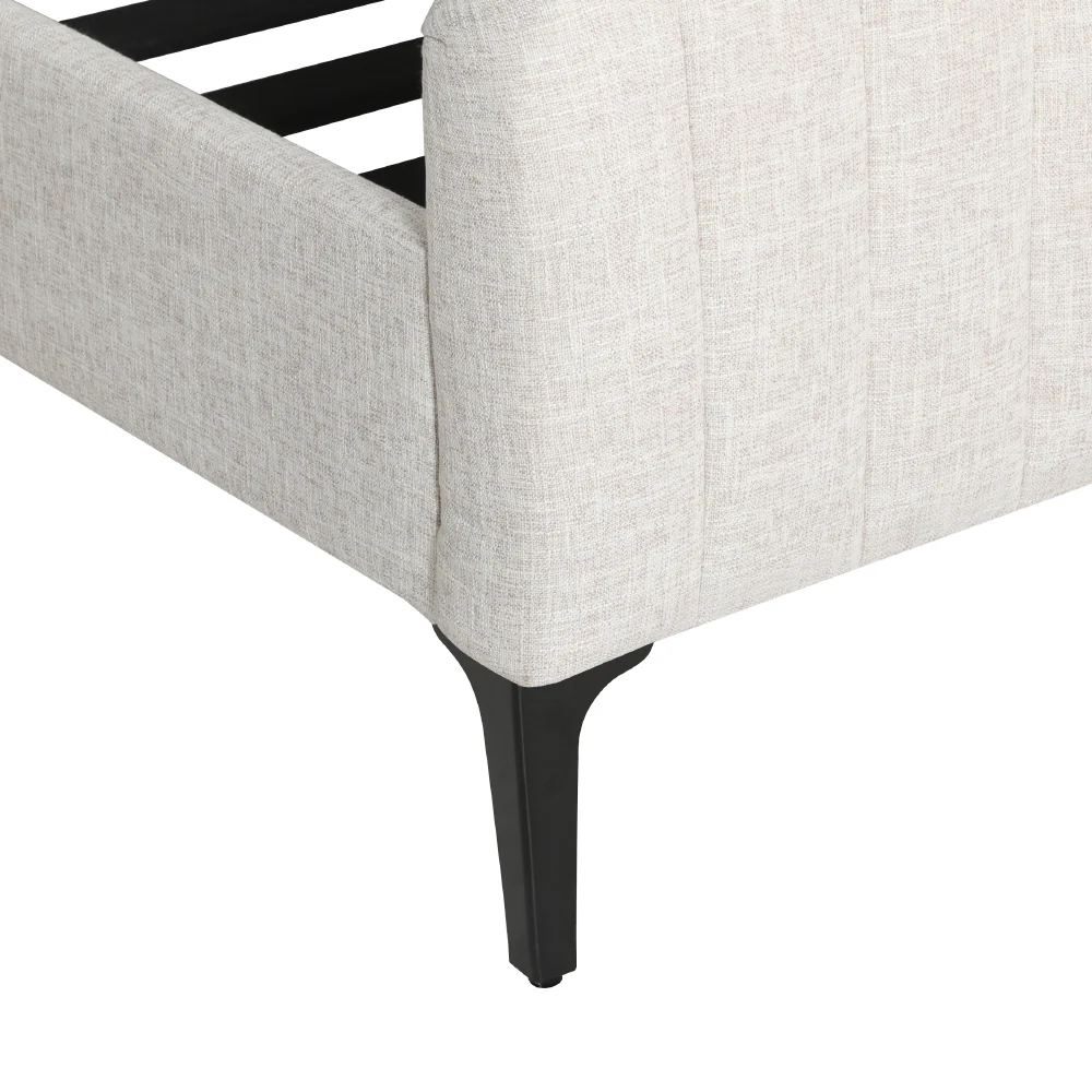 Artiss Bed Frame King Size Beige AMMY - Image 4