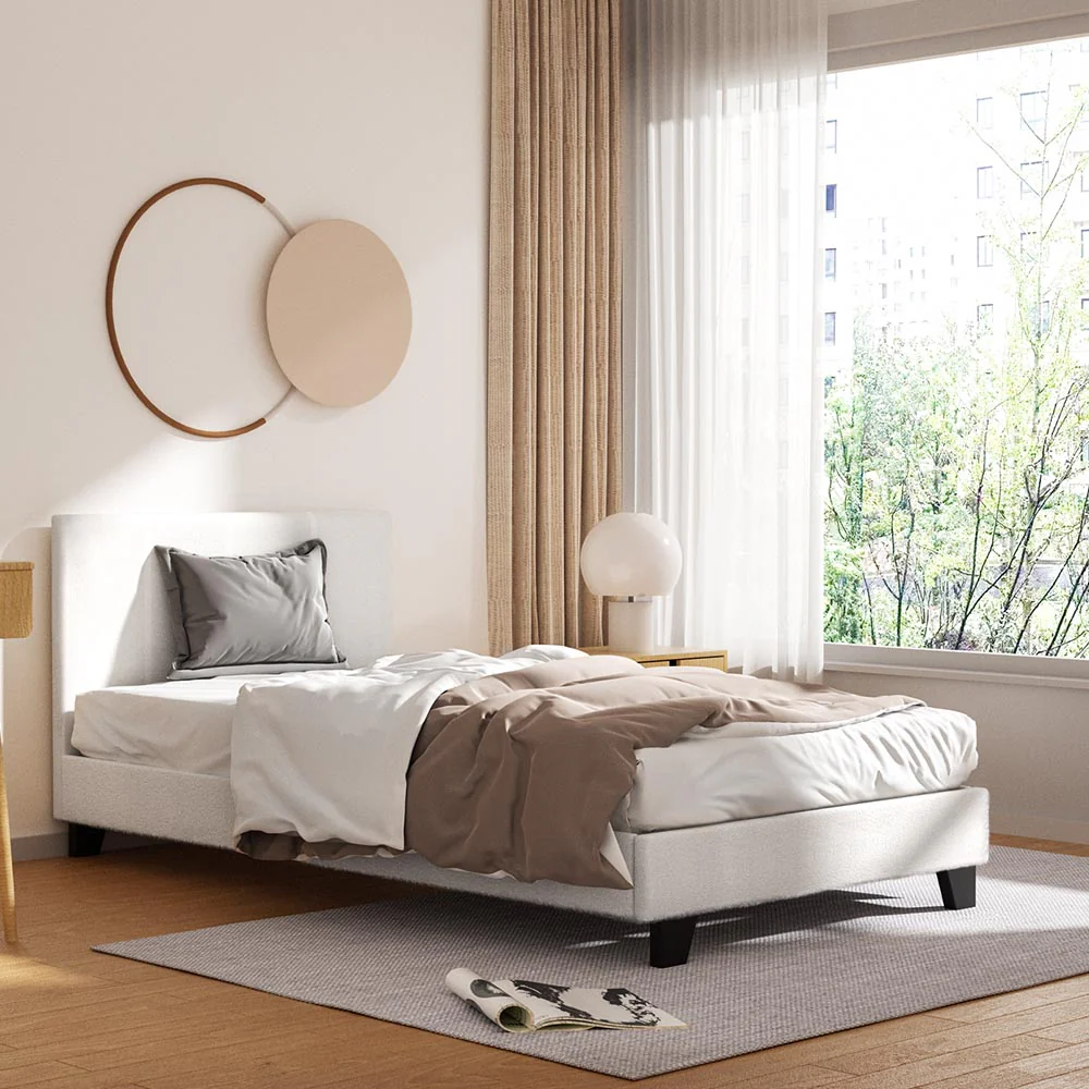Artiss Bed Frame King Single Size Boucle NEO - Image 7