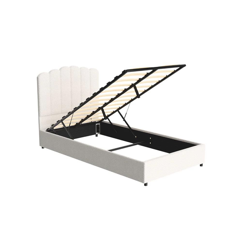 Artiss Bed Frame King Single Size Boucle FION - Image 4
