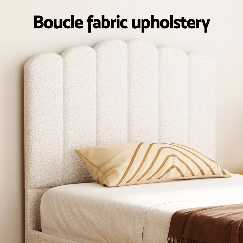 Artiss Bed Frame King Single Size Boucle FION - Image 5