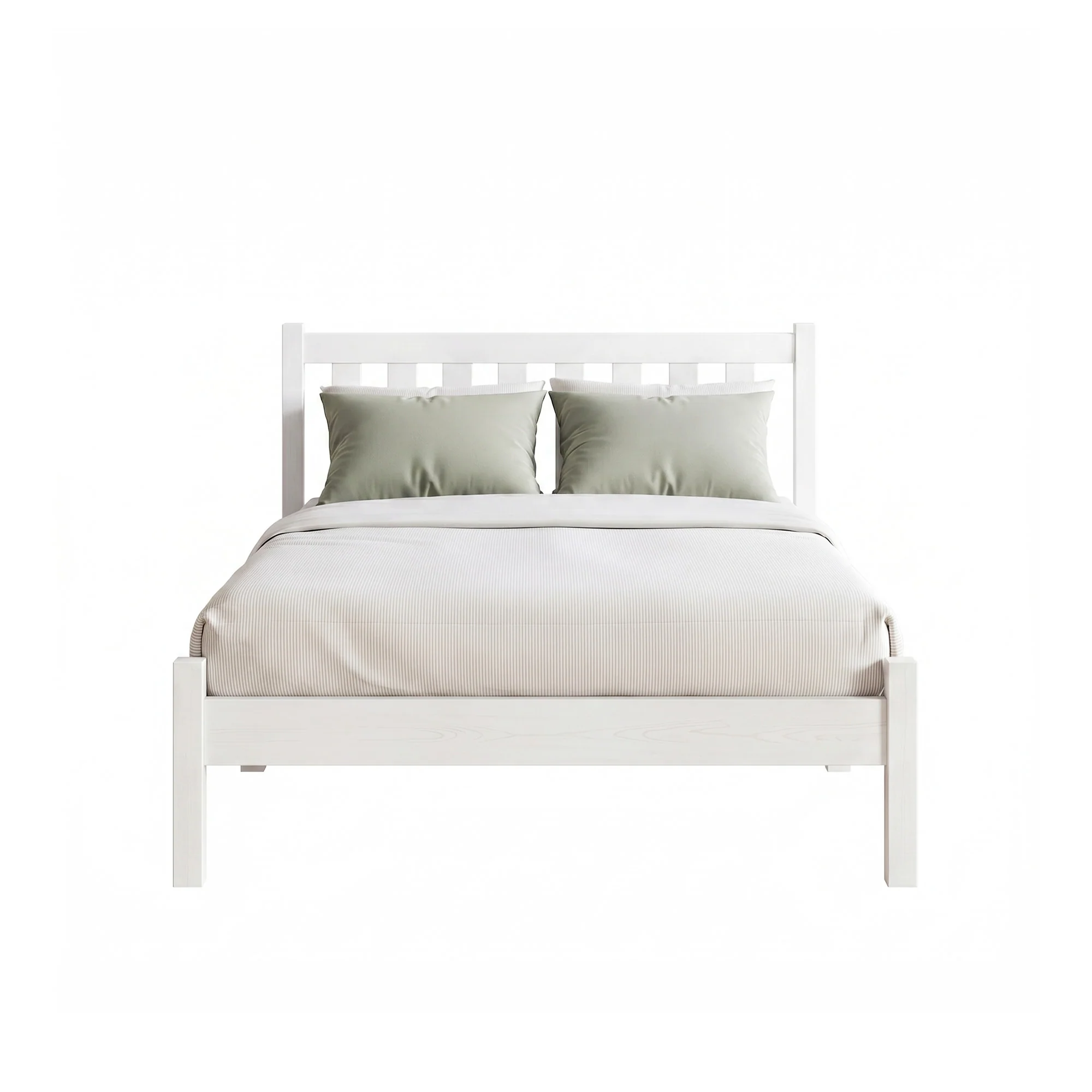 Artiss Bed Frame King Single Size Wooden White SOFIE - Image 4