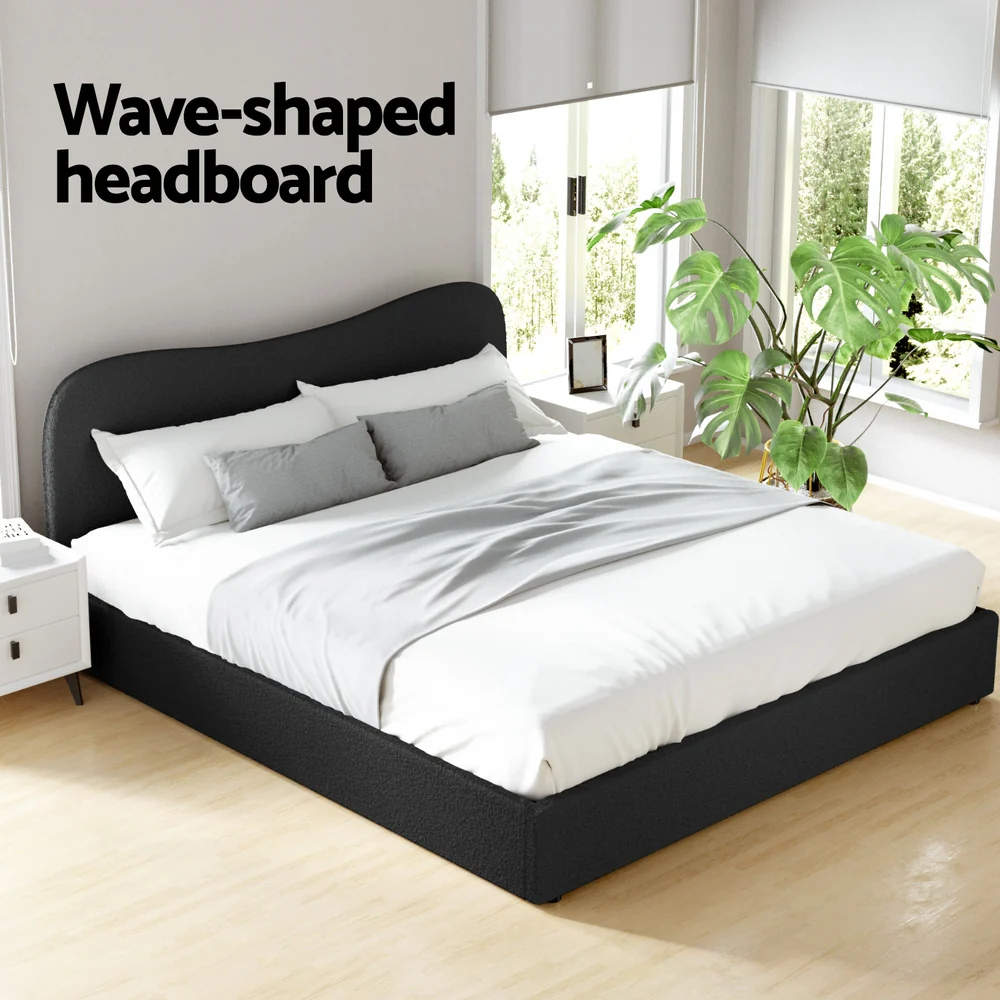 Artiss Bed Frame King Size Boucle DARA - Image 5