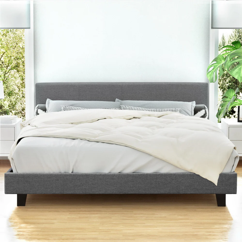 Artiss Bed Frame King Size Grey NEO - Image 7