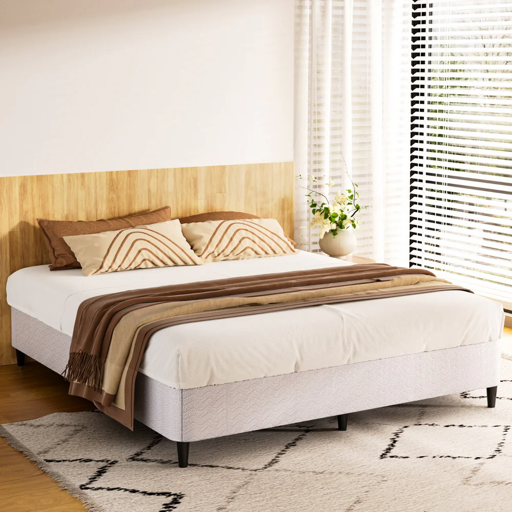 Artiss Bed Frame King Size Metal Grey MASON - Image 5