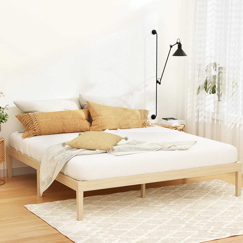 Artiss Bed Frame King Size Wooden Base Mattress Platform Timber Pine BRUNO - Image 7