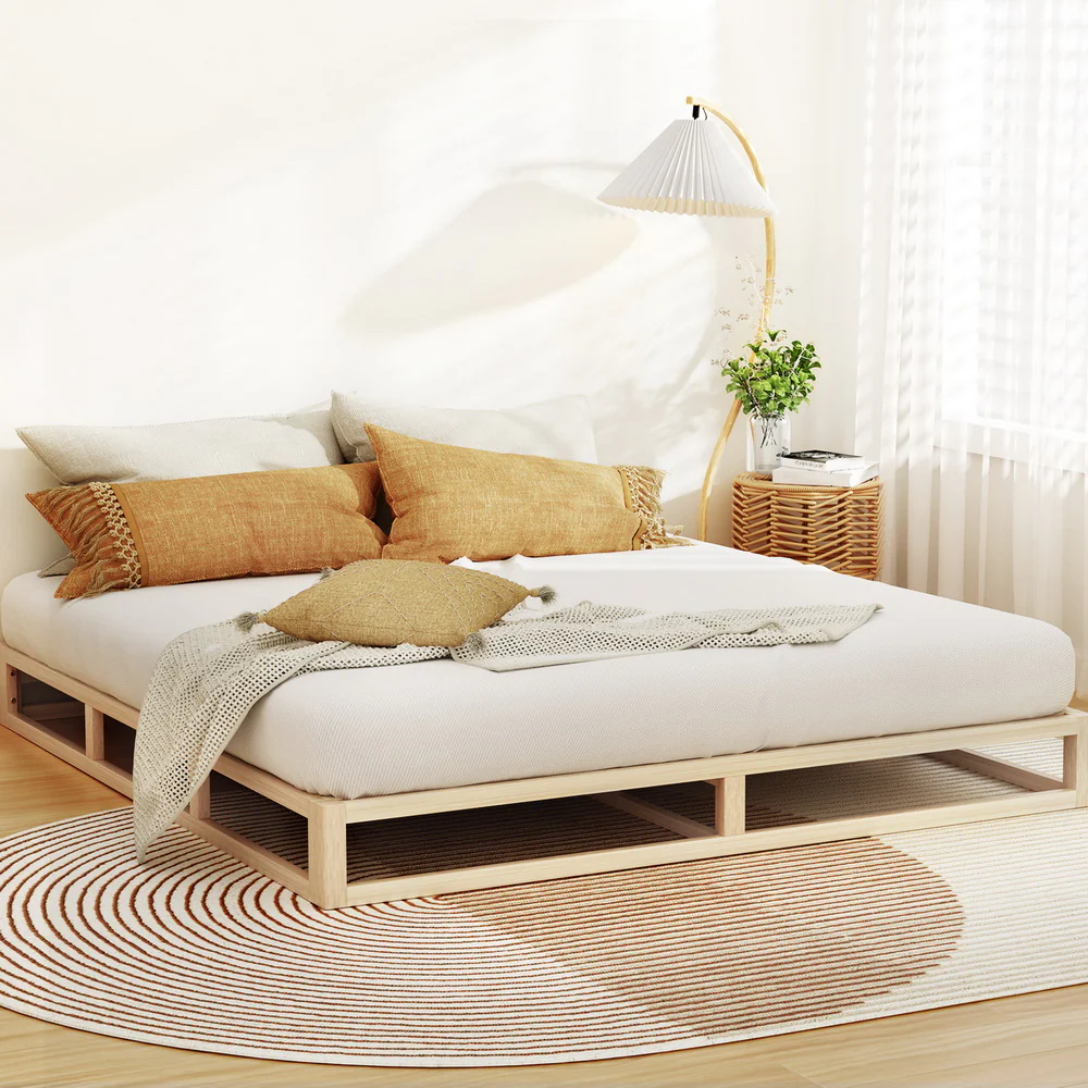 Artiss Bed Frame King Size Wooden Base Mattress Platform Timber Pine KALAM - Image 5