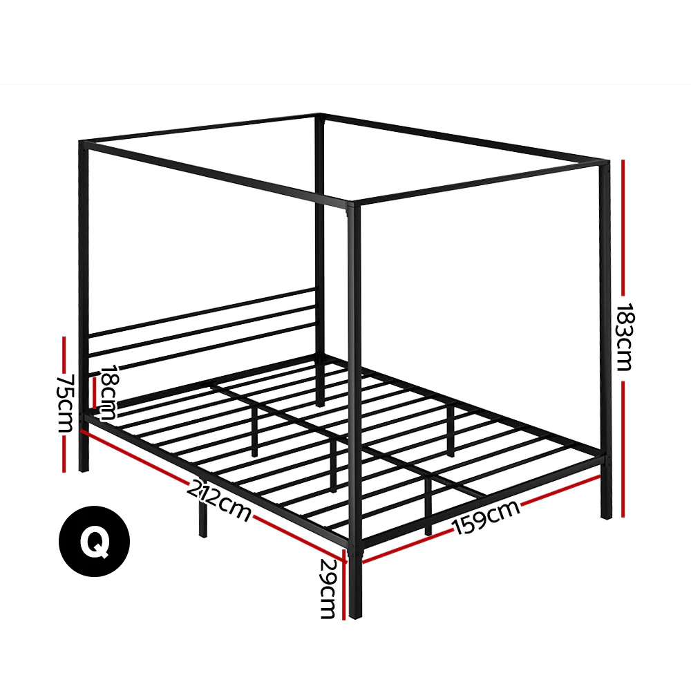 Artiss Bed Frame Queen Size Metal Frame POCHY - Image 2