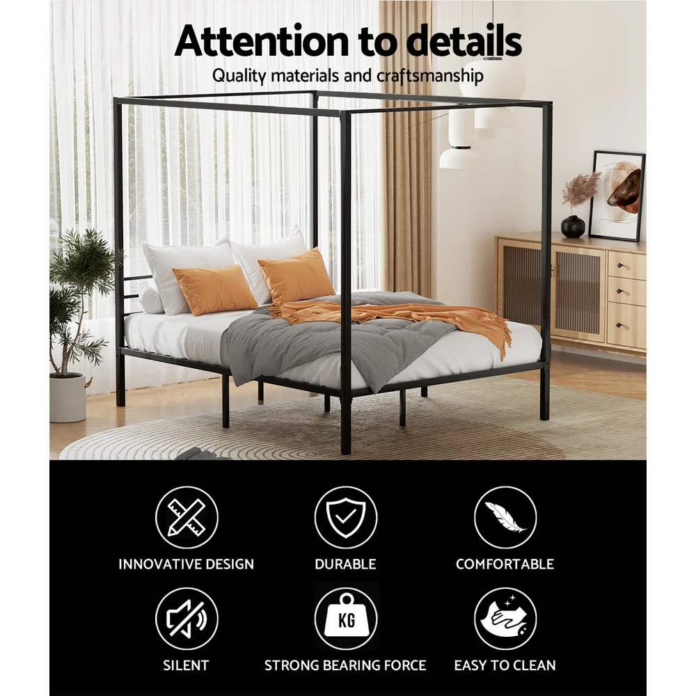 Artiss Bed Frame Queen Size Metal Frame POCHY - Image 5