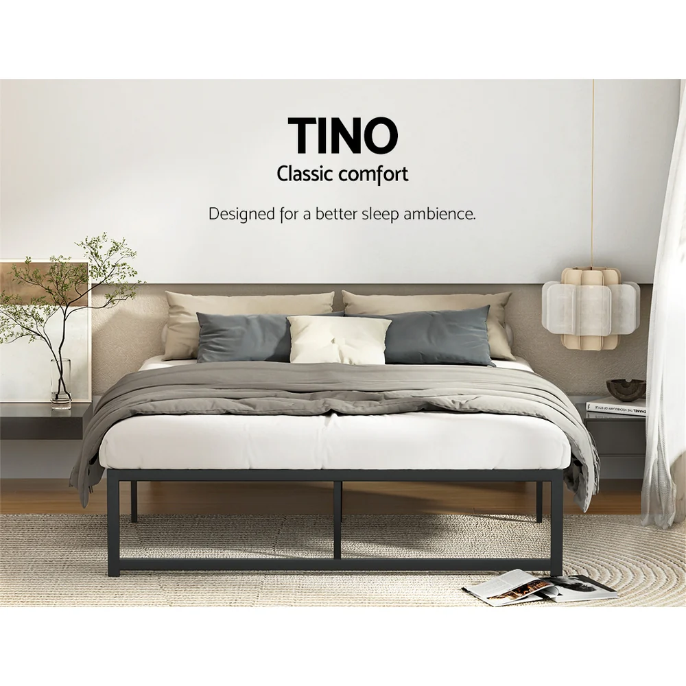 Artiss Bed Frame Double Size Metal Frame TINO - Image 5