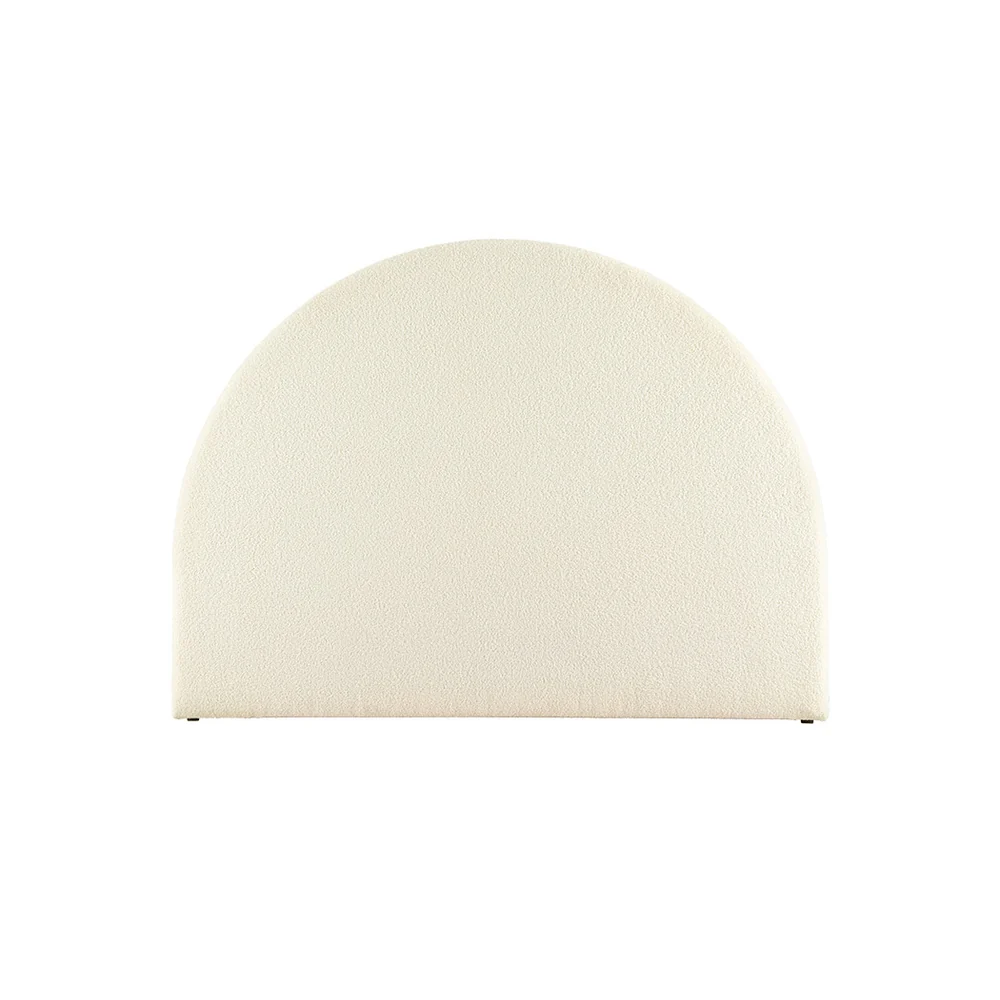 Artiss Bed Head Headboard Bed Frame Queen Boucle - GREI White - Image 3