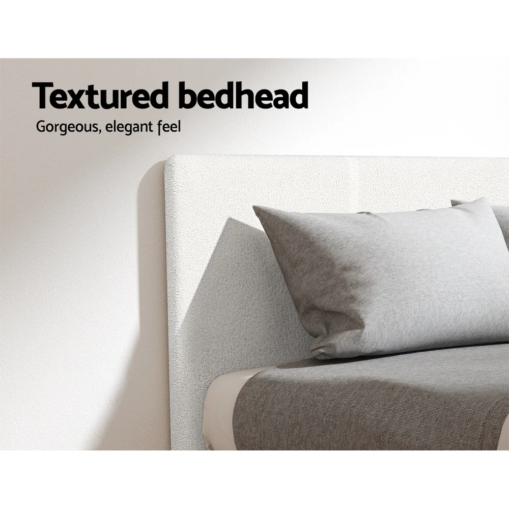 Artiss Bed Frame Queen Size Boucle NEO - Image 5