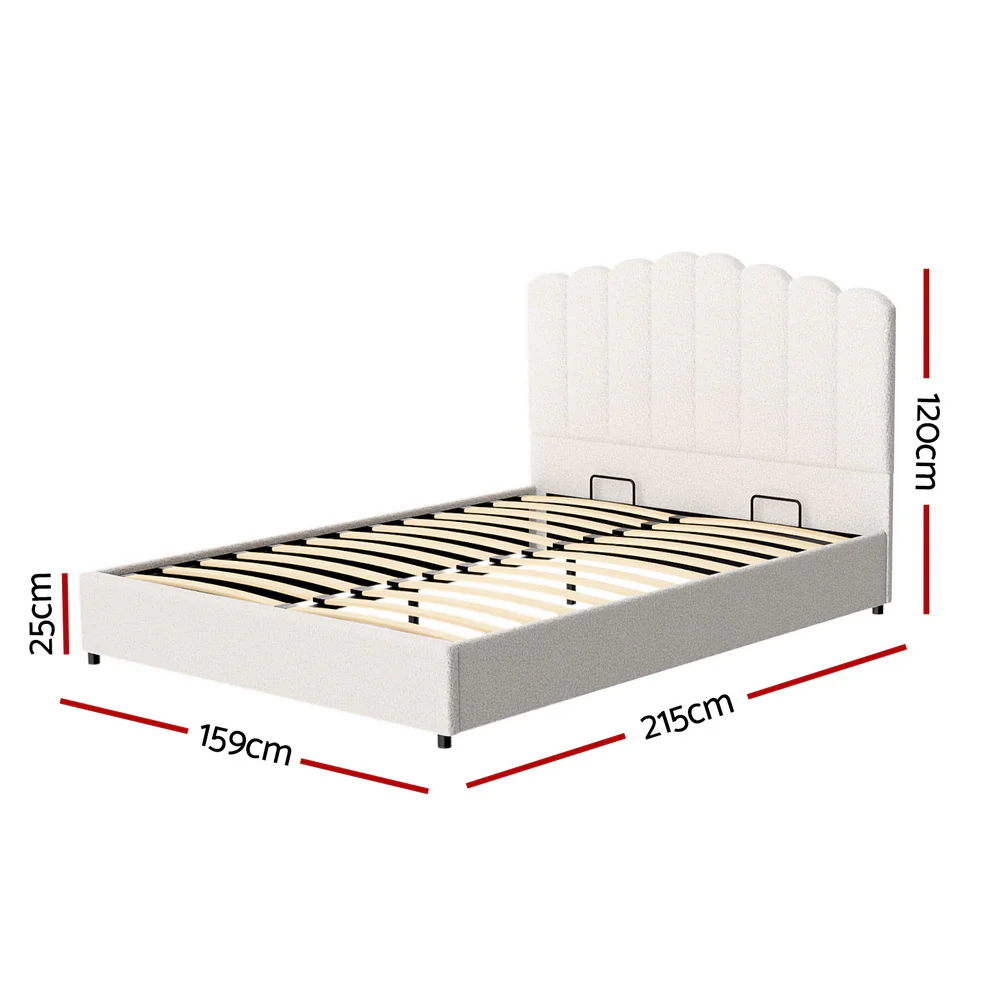 Artiss Bed Frame Queen Size Boucle FION - Image 3