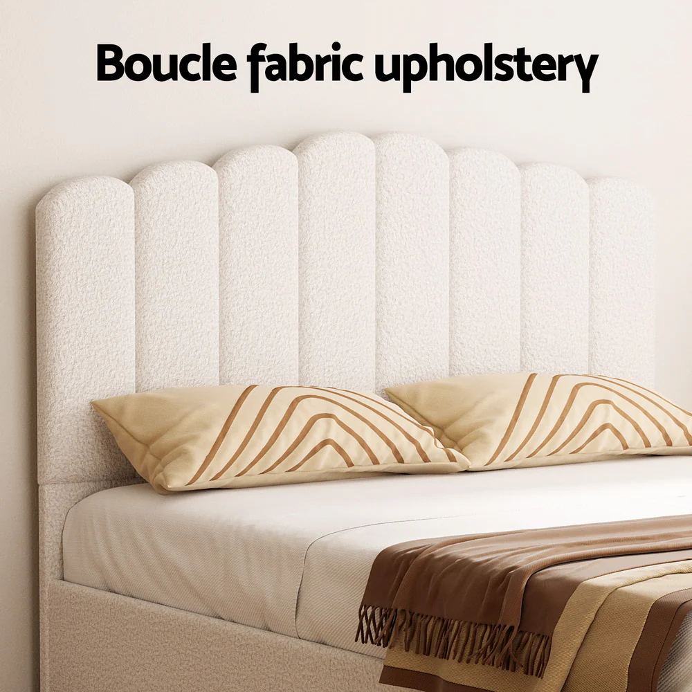 Artiss Bed Frame Queen Size Boucle FION - Image 5